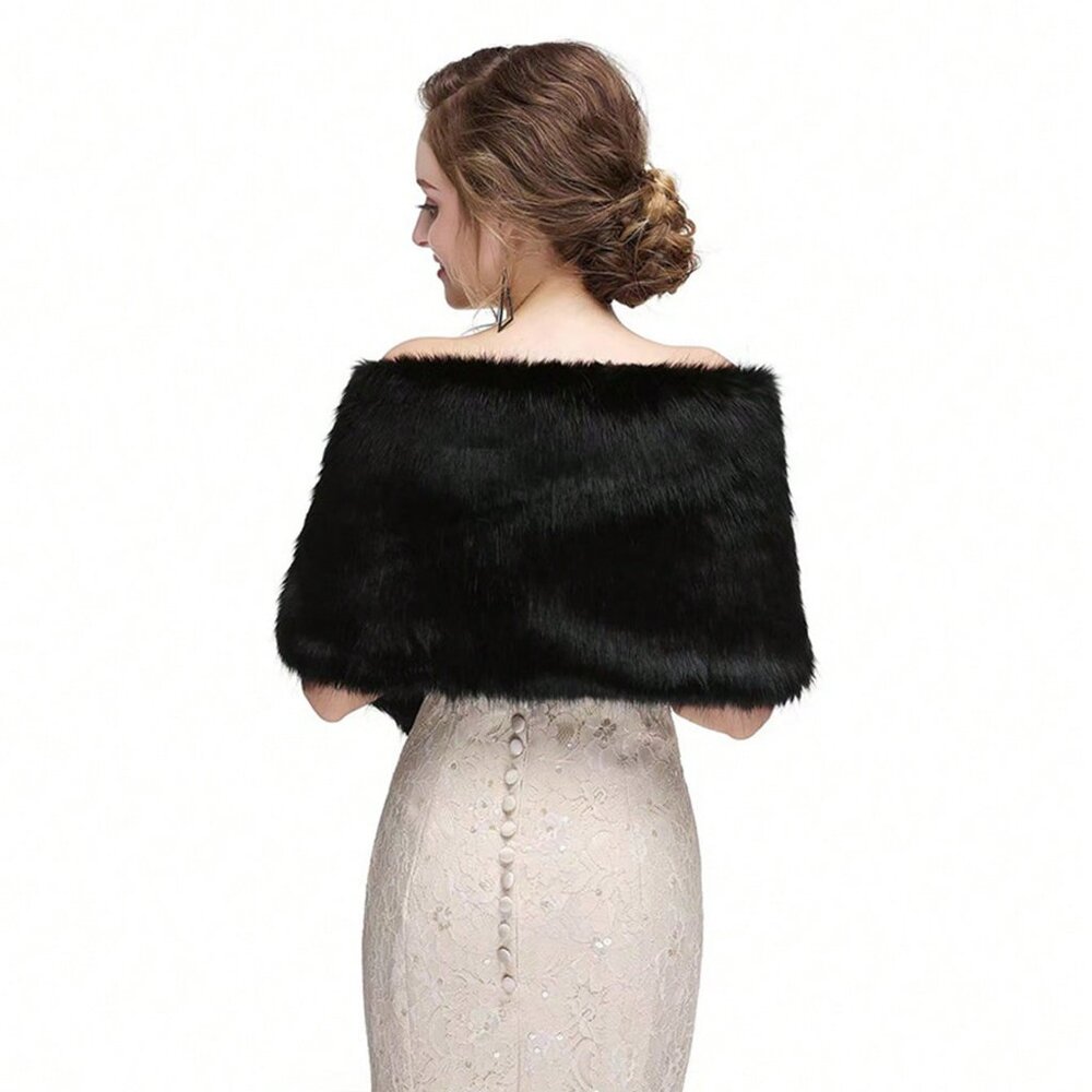 more colors: Casual Women's Faux fur Shawl Collar Wrap - Picture 11 of 13